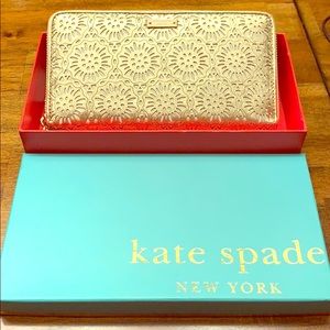 Kate Spade 'Burnside Avenue Metallic Lacey' wallet